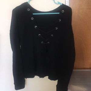 Black Criss cross sweater